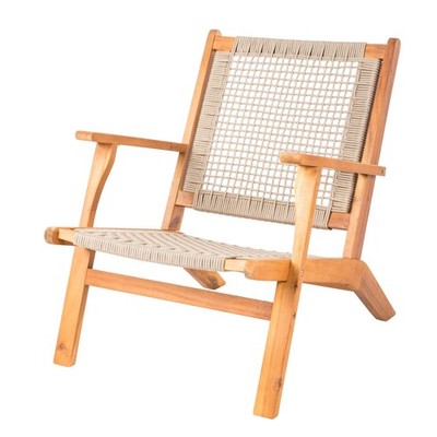 Patio Sense 62773 Vega Natural Stain Outdoor Chair Acacia Wood Construction Hand