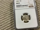 1945 NGC MS-65 MERCURY DIME 90% fine silver