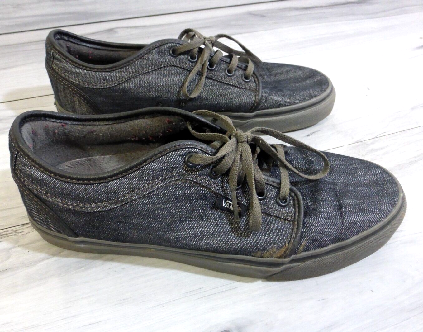 Vans Mens Gray Canvas Classic Lace Up 