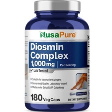 NusaPure Diosmin Complex 1,000mg per Serving 180 Veggie Caps Non-GMO