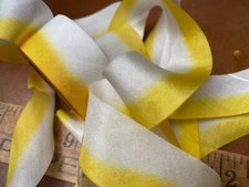 silk ribbon 1" on the bias hand dyed 1yd made in USA daisy