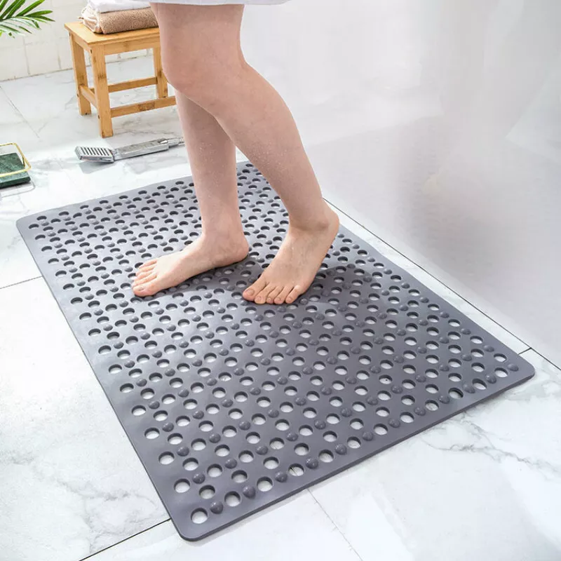 Non Slip Shower Tub Floor Bubble Mat Bathroom Safety Rubber Suction Cup Grip