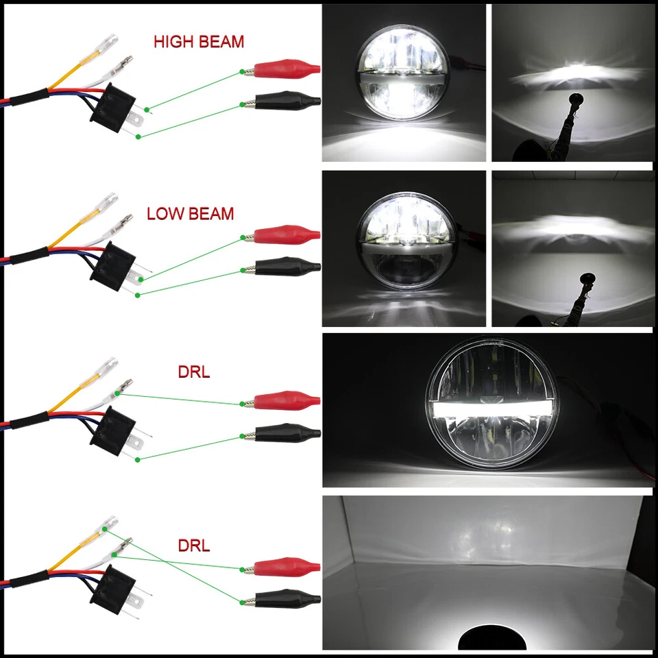 4pcs 5 3/4" 5.75 Round LED Headlights  for Mazda 808 B1600 B1800 B2000 B2200 - Image 4 of 4