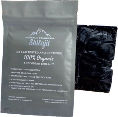 PLUS UK TESTED, HIMALAYAN SHILAJIT RESIN- 70% Fulvic Acid & 80+ Potent Minerals- 20G