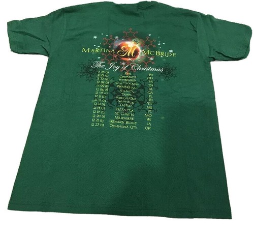 2003~MARTINA McBRIDE~”Joy of Christmas" Concert~Tour Small T-Shirt - Picture 3 of 9