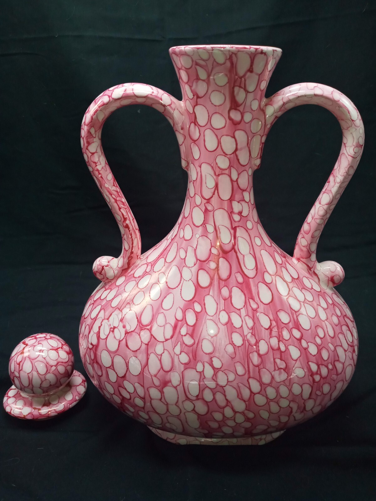 Vintage decanter with 2 handles flowers eBay