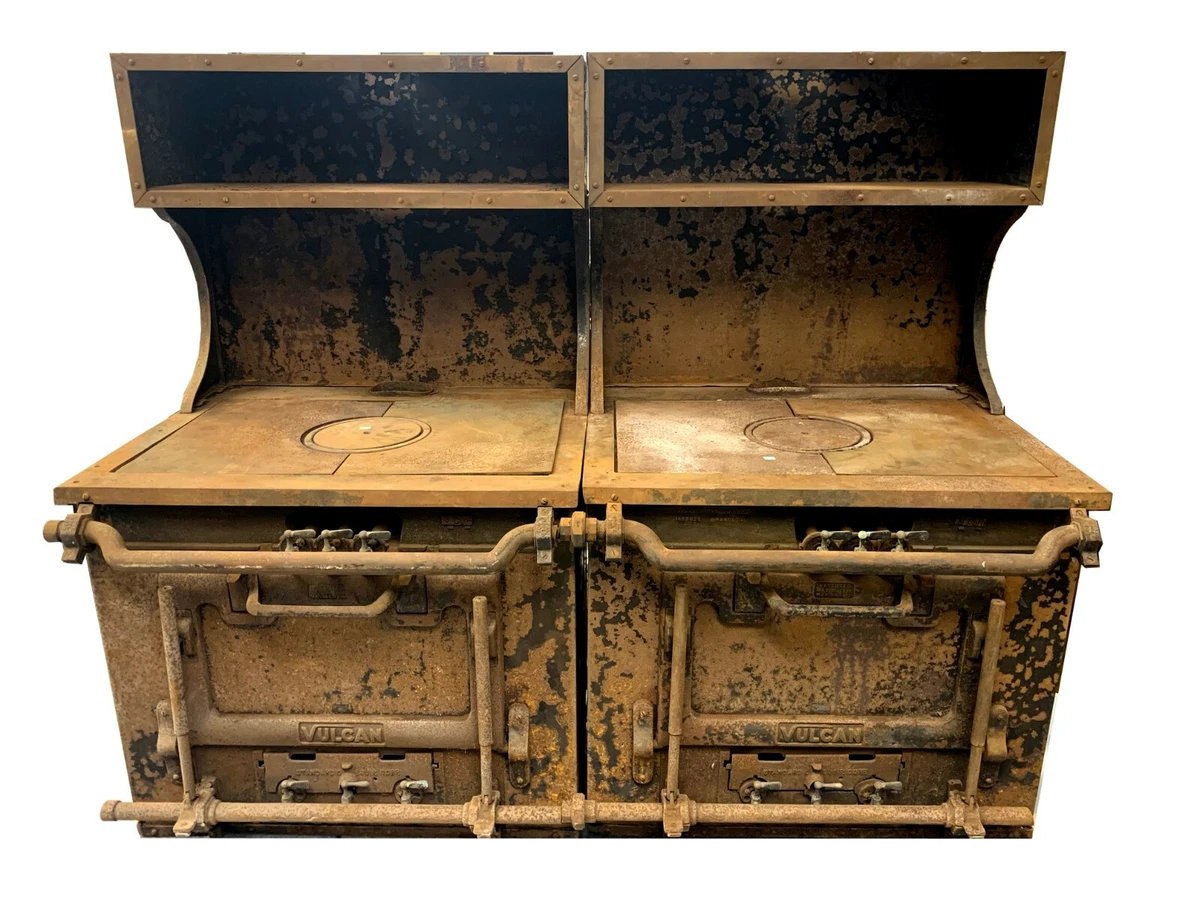 Historic 1923 Vulcan Commercial Range / Oven (Pair) w/ French Top (Wood  fired?) | eBay