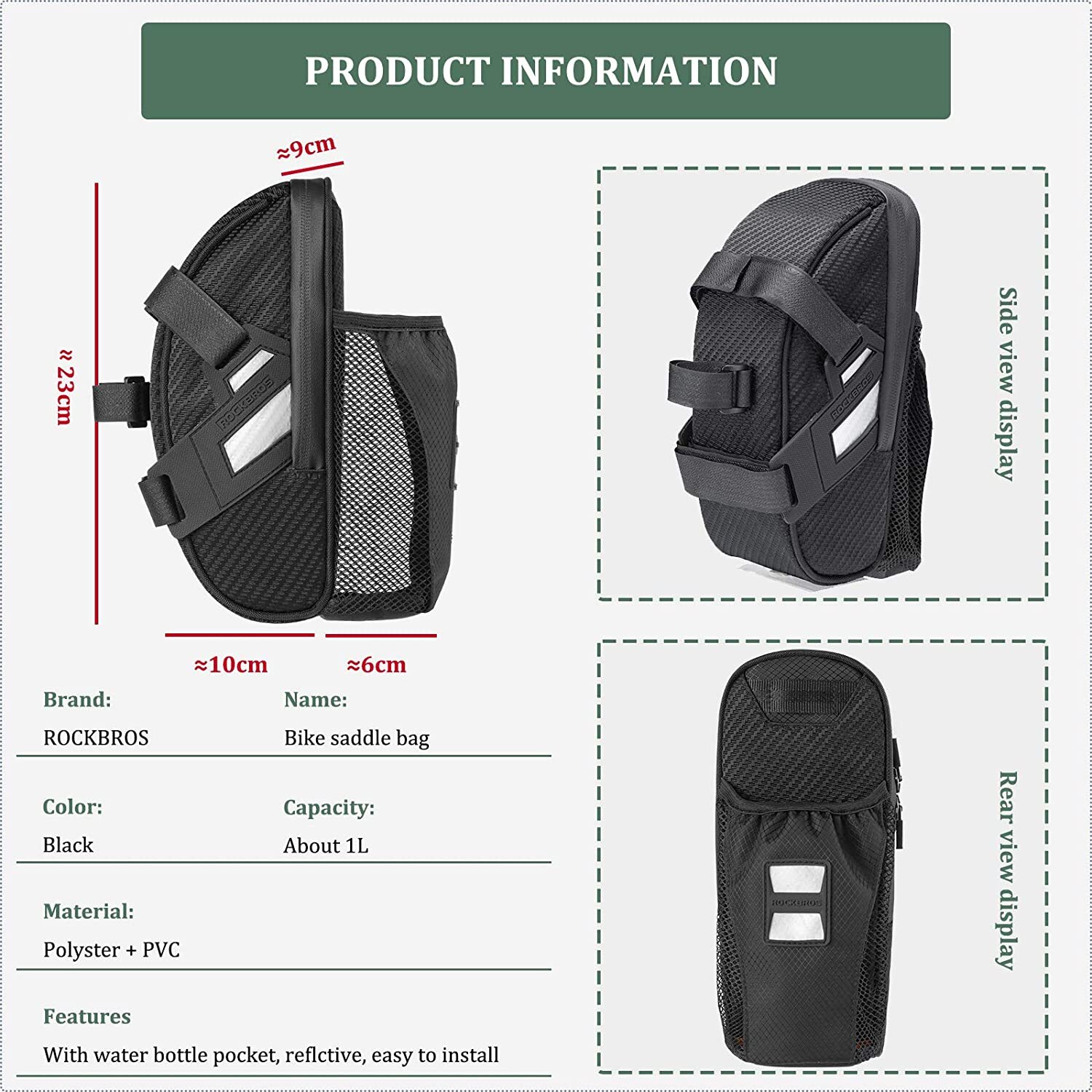 Borsa da sella ROCKBROS impermeabile per bicicletta foto 5