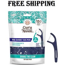 Dual Line Floss Picks 150 Ct - Double-Threaded Dyneema Floss with Angled Pick