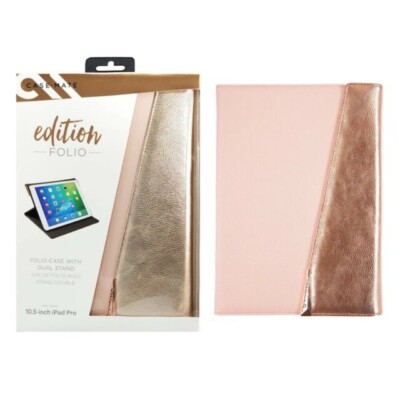 Case Mate Brilliance Folio Dual Stand Gold & Pink Case For iPad Pro 10.5''