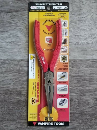 Vampire Tools Vampliers 7-1/2" Long Nose Screw Extraction Pliers