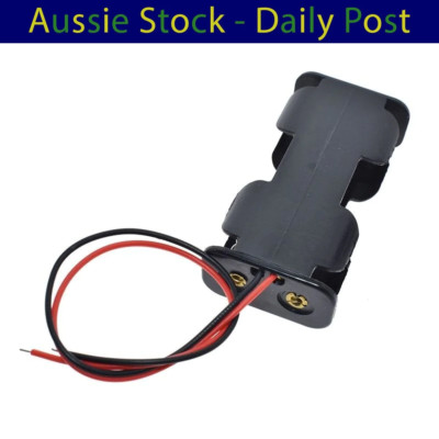 2xAA Battery Holder Double Sided AA 2x1.5V 3V Wires Cables Side by Side