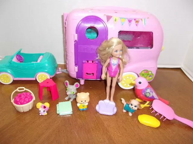 Barbie Chelsea Kinder Wohnwagen Auto viel Zubehör!! in Münster (Westfalen)  - Mecklenbeck, Barbie Spielzeug gebraucht kaufen