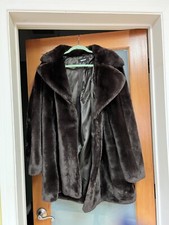 Dkny Womens Faux Fur Coat Xl