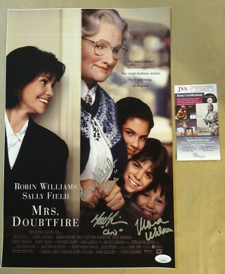 Autographed MRS. DOUBTFIRE 11x17 Photo Signed By 3 JSA COA Wilson Jakub Lawrence