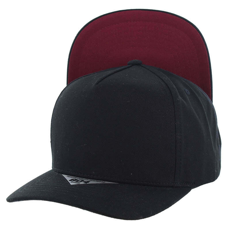 Kamel 804 Under Visor 5 Panel HIGH CROWN SLIGHT CURVE SOLID Cap