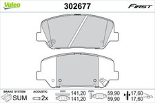 Bremsbelagsatz Scheibenbremse vorne mit Anti-Quietsch-Blech VALEO für i30 (GD)