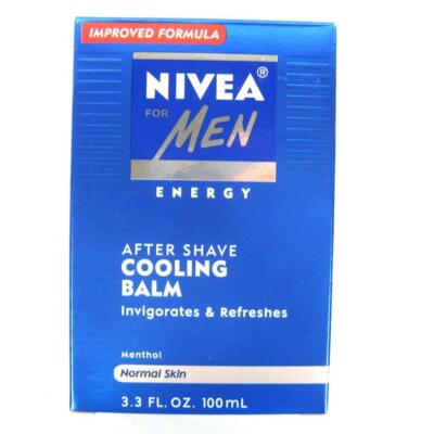 Nivea For Men Energy After Shave Cooling Balm Menthol 3.3 Ounces 100 ML New