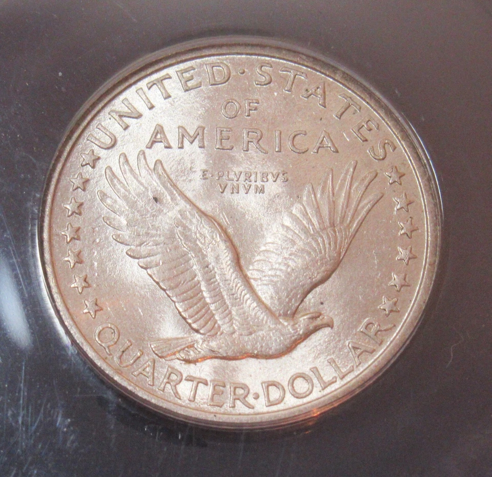 1917 Standing Liberty Quarter 25C VAR 1 ANACS MS63 Full Head - Image 2 of 4