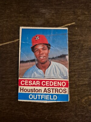 1976 Hostess Cesar Cedeno Houston Astros Hand Cut