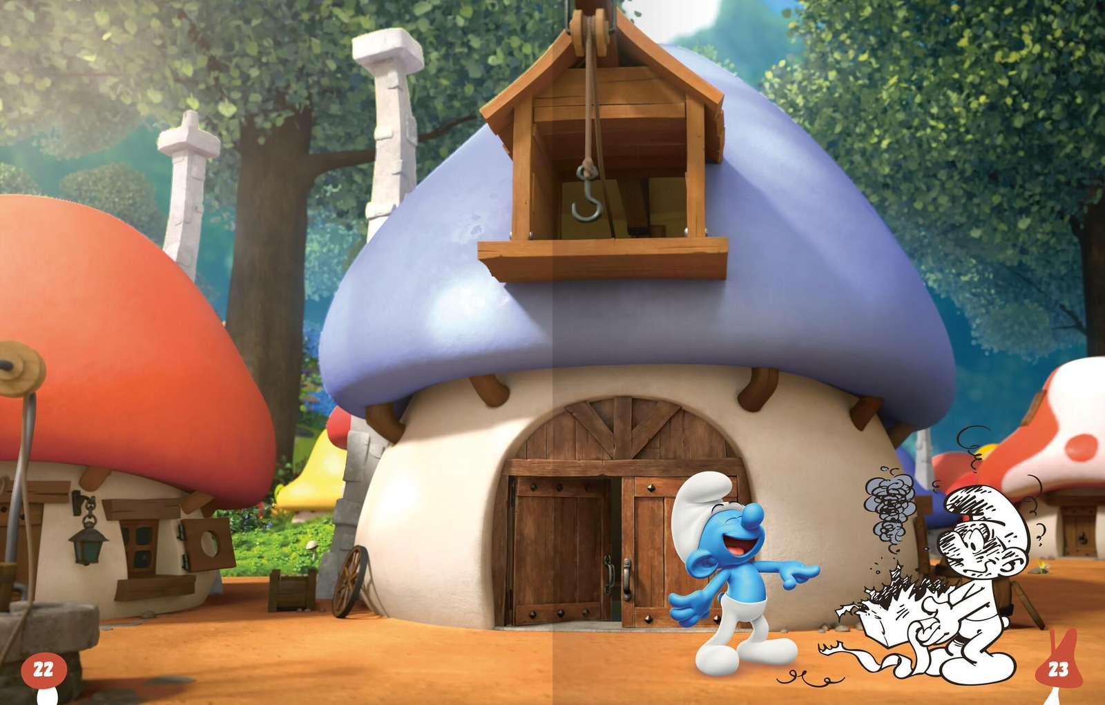 Thumbnail - Ravensburger Mein Ausmalstickerbuch Die Schlümpfe - Großes Buc ...