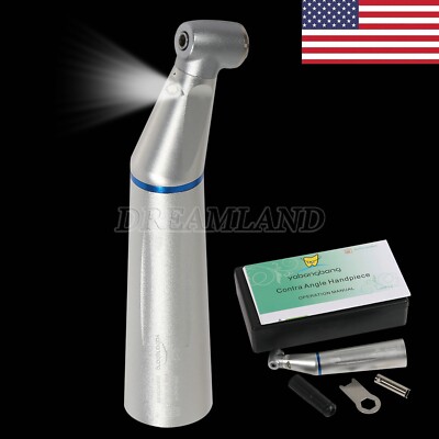 Dental optic fiber led light Contra Angle Handpiece Inner Water Slow YH in USA