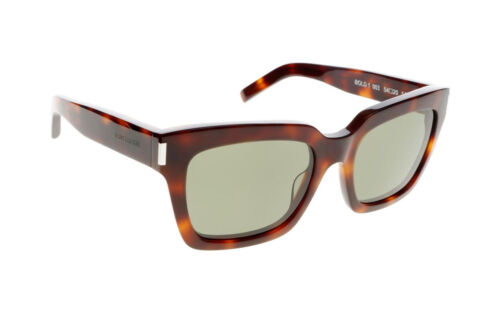 Saint Laurent BOLD1 003 Havana Square Green 54-20-140mm Non-Polarized Sunglasses - Picture 1 of 2