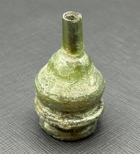 Ancient Roman Glass Bottle Container with Iridescent Patina from Afghanistan