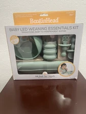 BooginHead 5 Piece Baby Led Weaning Silicone Tableware Feeding Set, Pink New