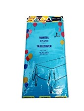 PLASTIC TABLE COVER 54X108 TURQUOISE