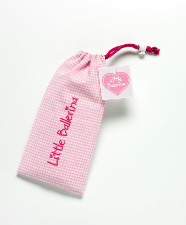 Little Ballerina Small Cotton Gingham Ballet Shoe Bag SB002