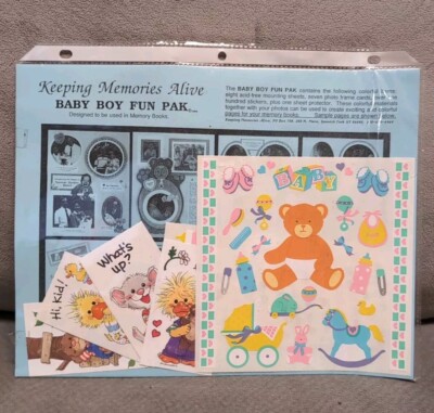 Vintage 1990's Suzy's Zoo Baby Boy Memory Book Baby Boy Pack