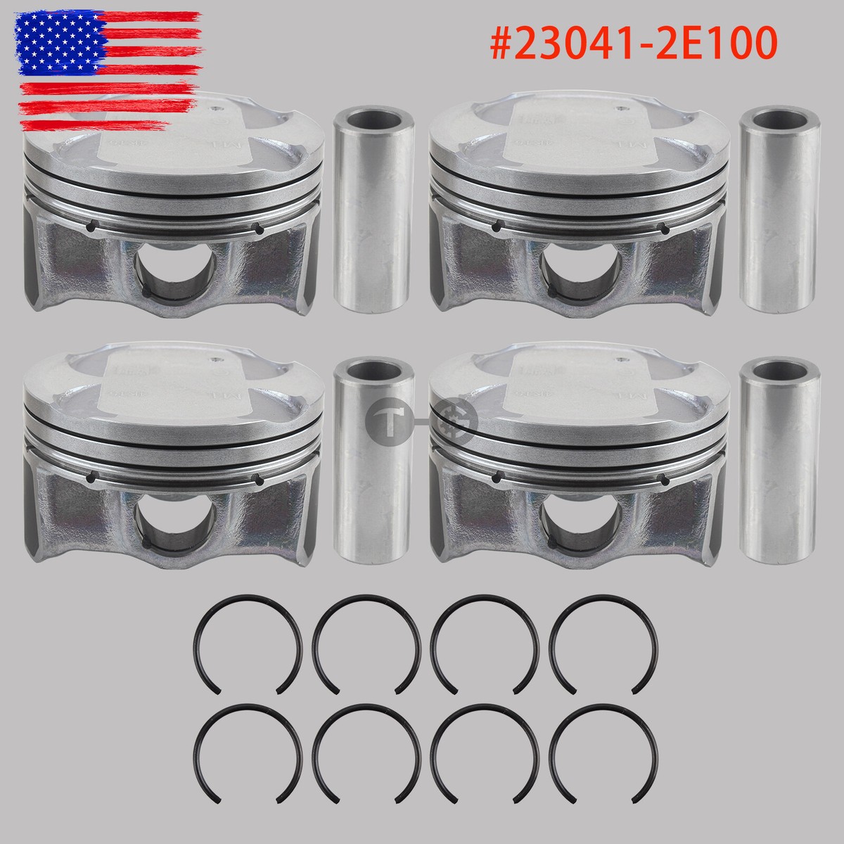 STD Size Piston Set 23041-2E100 For 11-16 Hyundai Kia Elantra