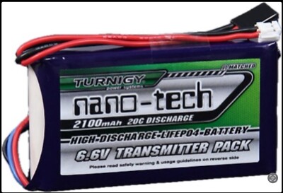 Turnigy nano-tech 2100mAh 2S1P 20C LiFePo4 6.6V Transmitter Battery Pack