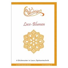 Windesign Stickmuster CD Blumen Lace- Spitzentechnik 4 Stickmuster Stickmaschine