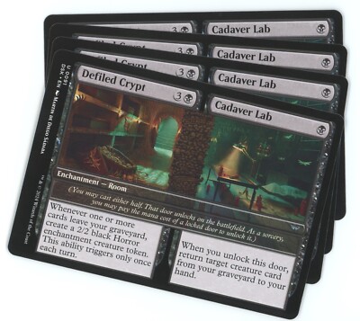 x4 Defiled Crypt Cadaver Lab - 0091 - Duskmourn: House of Horror - MTG