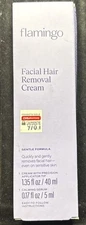 Flamingo Women's Facial Hair Removal Cream with Calming Serum, 1.35 fl oz