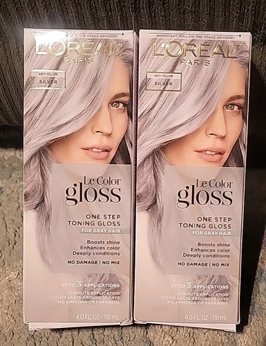 (2) L'Oreal Le Color Gloss • Silver 4oz
