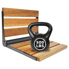 Folding Shower Seat Teak, Bath Safety Furniture Stainless Steel, Shower Seats...