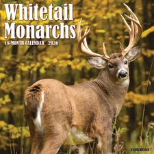 Whitetail Monarchs (Deer) 2026 12" x 12" Wall Calendar(free shipping)
