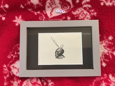Original antiker Kunstdruck 1930 von E H Shepard, African Skull British Empire