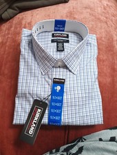 Kirkland Signature Traditional Fit Dress Shirt Blue Men  s 16.5 26/37