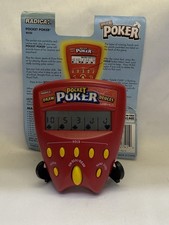 Vtg Radica Pocket Poker Handheld Electronic Game
