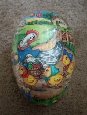 Vintage Paper Mache German Democratic Republic 6” Easter Egg