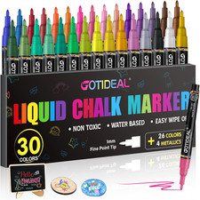 Chalk Markers,Fine Tip Liquid Chalk Markers for Blackboard Chalkboard Calendar G