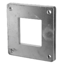 Aluminium Aufschweißplatte mittig für Pfosten 100x100mm roh unbeschichtet Zaun
