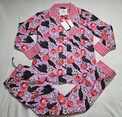 New XS Printfresh x Anthropologie Sleepy Hollow long-sleeve Halloween pajama set