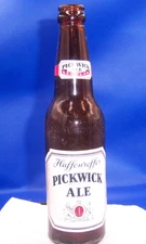 1940's Haffenreffer Pickwick Ale Boston, Ma 12 oz Paper Label AMBER Beer Bottle