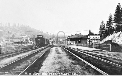 Railroad Train Station Depot Colfax California CA - Reprint