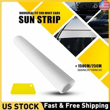 60x10'' Window Tint Windshield Sun Visor Vinyl Decal Strip Sticker Matte White
